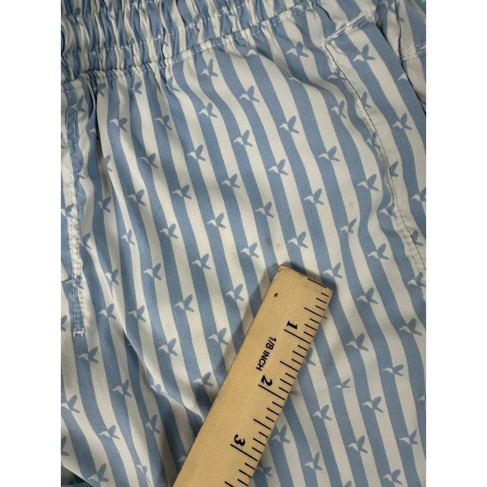Birddogs Men L Blue White Stripe Hummingbird Lined Gym Athletic Shorts 6